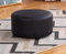 SHIJHUI Pouf aus PU-Leder, Ottomane, Fußstütze, für Wohnzimmer, unter dem Schreibtisch, rundes Gästesitzkissen, kratzfeste Fußstütze, Hocker für Sitzsack-Stuhl (schwarz, 18 cm hoch x 31 cm breit)