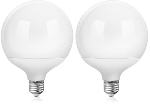 EXTRASTAR G120 Glühbirne 3000K Warmweiß, 120mm Durchmesser, E27 LED-Leuchtmittel, 20W Ersetzt 126W Glühlampe, 2000LM, 220 Grad Abstrahlwinkel, Nicht Dimmbar, 2 Stück