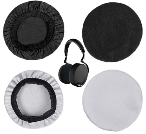 DLPRK 4 Stücke Dehnbare waschbare Kopfhörer-Abdeckungen aus Strickstoff Ohrpolster Earpads Cover für Kopfhörer Ohrmuscheln Headset (9 bis 11 cm)