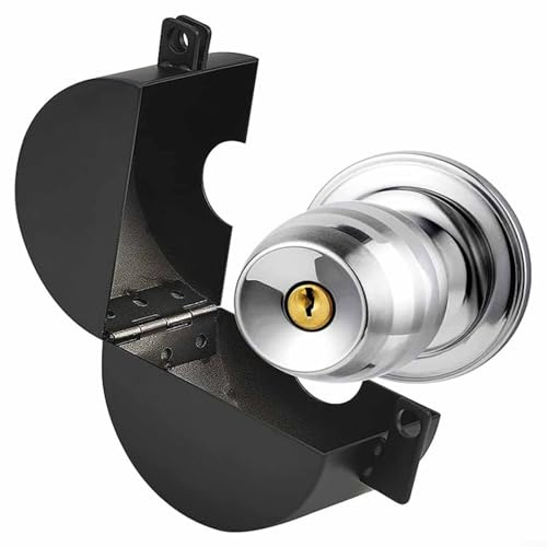 Donkivvy Door Handle Lock, Door Handle/Knob Lock Out Device, Cover to Disable The Doorknob/Faucet/Valve, Prevents Turning of Door Knob and Access to Keyhole, Prevents Operating The Knob