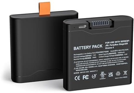 Runpower Replacement Battery for JBL PartyBox Stage 320 & Xtreme 4 Portable Speaker, 10000mAh 7.4V Rechargeable Battery Pack (Speaker Not Included) 1 Pack