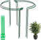 Tuteur pour Plante Interieur, 4 Pièces Assemblés Tuteurs pour Plantes Tomate, 40 x 25cm Verts Demi-Ronds Anneau de Support de Plante, Supports de Jardin en Métal pour Pivoines, Roses