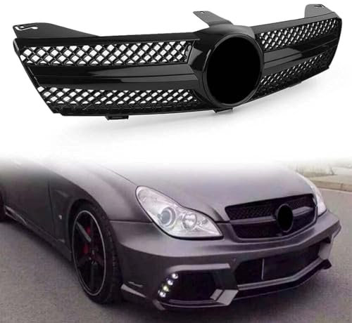 Kühlergrill Vorne Am Auto für Mercedes Benz C219 W219 CLS Class CLS350 500 600 2004-2007, Frontstoßstangengrill Haubengrill Stoßstangengrill Front Sport Grill Ersatz Tuning Styling Zubehör