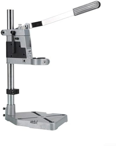 Zilimontt Adjustable Aluminium Drill Stand Holder For 38-42mm Electric Drills, For Precision Drilling Tool With Wide Base, Non-Slip Design, 330Mm Max Reach(Single hole)