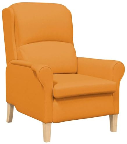 vidaXL Sessel Dunkelgelb 76 x 94 x 102 cm Stoff, Stylischer Sessel, moderner ergonomischer Stuhl, Bequeme Sitzmöbel, langlebige und plüschige Wohnzimmermöbel