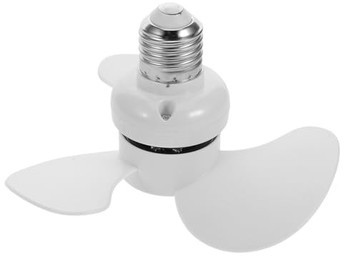 MUELODSIC Ventilador De Techo Pequeño Ventilador De Techo Colgante Para Dormitorio y Sala De Estar Bombilla