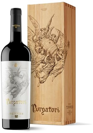 Estuche caja de madera de 1 botella de Purgatori Magnum 150cl