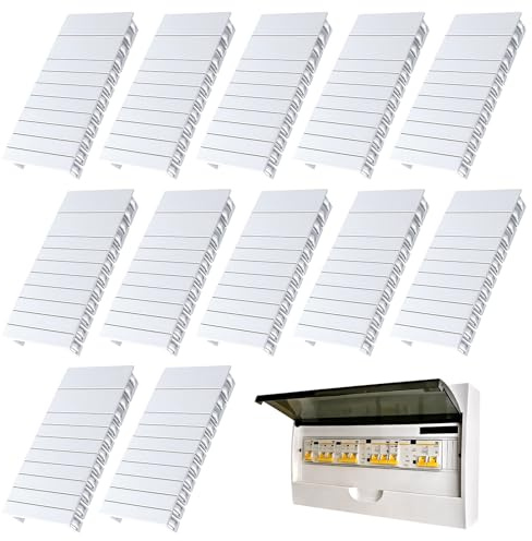 12 Pièces Cache Tableau Electrique 11 cm X 5,2 cm | Obturateur Tableau Electrique Compatibles avec Les Plaques de Recouvrement Sécurisées F-Tronic, Hager Et Hensel, Démontable