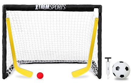 XTREM Sports 2-in-1 Fußballtor und Hockeytor Set - 66x51x46 cm Tor