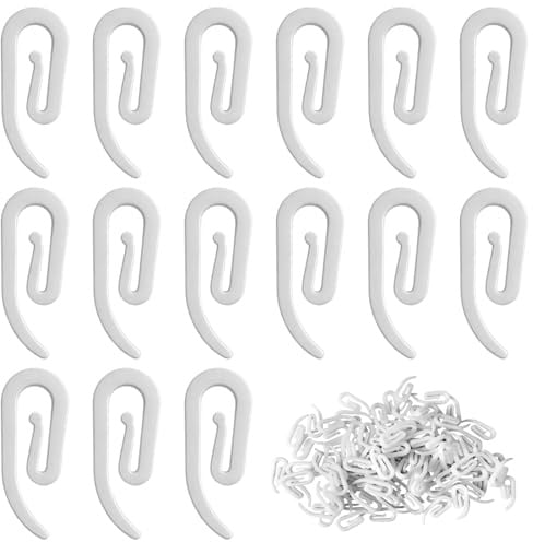 Ganchos Cortinas, 100PCS Gancho de Plástico para Cortina