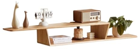 Meuble TV Meuble TV Flottant en Bois de hêtre fixé au Mur 59, étagère Flottante étroite for Centre Divertissement, Console multimédia for Rangement sous for Salon, Chambre à Coucher, Bureau Console