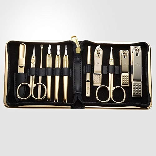 World No. 1, Three Seven 777 Travel Manicure Pedicure Grooming Kit Set - Nail Clipper (Total 11 Pcs, Model: TS-950RG. Made in Korea, Since 1975