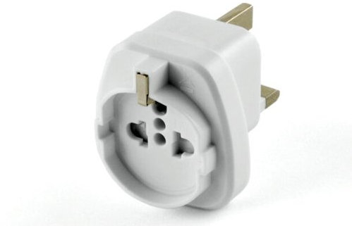 Adaptateur de Voyage — Grande Bretagne, UK — avec Terre et fusible