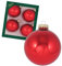 Krebs Glas Lauscha - Christbaumschmuck/Christbaumkugeln - Box mit 4 weihnachtsroten Kugeln aus Glas in Einer Größe von 8cm