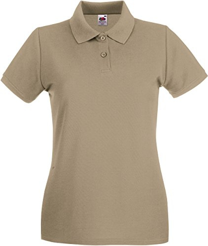 Fruit of the Loom Women's Polo Shirt Short-Sleeve - Green - Medium