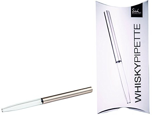 EISCH Whisky Pipette Platin - Handgefertigte Glaspipette veredelt mit echtem Platin - Made in Germany