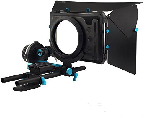 Fotga DP3000 M3 Quick Release Focus Focus + DP3000 M1 Matte Box with Donuts + M3 Standard 15 mm Quick Release Rail Pole Base Plate for SLR Camera such as Canon 5D2 5D3 60D 650D 7D Panosonic GH3 GH4