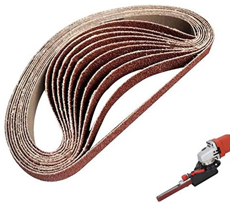EsportsMJJ 10Pcs 60 A 600 Graniglia 15Mm X 452Mm Cinghie Abrasive Per Smerigliatrice Angolare Adattatore Per Nastro Abrasivo - 600