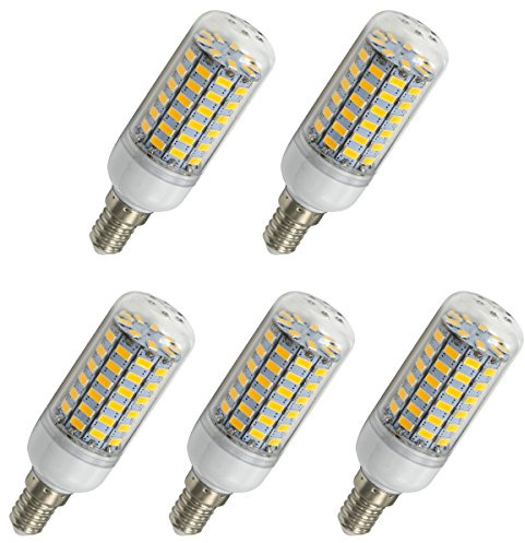 Aoxdi 5 Stück E14 LED Lampe Leuchtmittel 10W, Warmweiß, LED Lampen | 69 SMD 5730 LED Mais Leuchte E14 LED Licht Glühlampe, AC220-240V