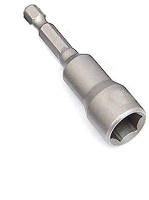 BE-TOOL 1 douille de tournevis hexagonale de 6,35 mm pour perceuse manuelle, tournevis électrique et clé à douille (7 mm)