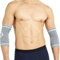 NEOtech Care Ellenbogenbandage - Bambusfaser & 3D-Strickgewebe - elastisch & atmungsaktiv - für Golf, Tennis, Sport - rechter oder linker Arm (Grau, 1 Paar, Größe S)