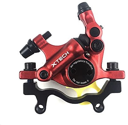 Zoom HB-100 MTB Road Line Pulling Hydraulic Disc Brake Calipers Front & Rear Mountain Bike Disc Brake E-Bike Disc Brake (1 Pcs Red Rear)