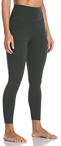Colorfulkoala Essential Leggings für Damen aus Polyester und Elasthan 25 Zoll Innennaht 7/8 Länge, Anthrazit Grau, M