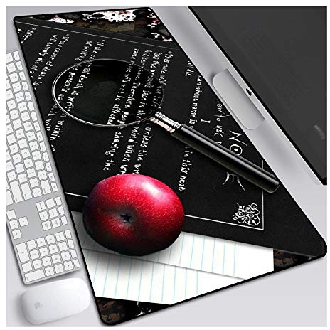 ITBT Mouse Pad Death Note Extended Gaming Mouse Pad, 900x400mm, 3mm Thick, Waterproof, Non-slip Rubber Base, Black Edge, F