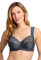 Reggiseno con Ferretto e Supporto Laterale Miss Mary Jacquard & Lace 9D Dark Grey