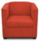 DOMO. collection Sessel Bob, retro Sessel mit Armlehnen und Federkern, kleiner Polstersessel, Cocktail Loungesessel 73 x 75 x 69 cm (BxTxH), Webstoff in orange