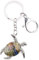 DUOWEI Porte-clés tortue de mer en forme de tortue délicate en forme d'animal de l'océan - Décoration de sac à main pour femme et fille, jaune, M