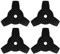 4pcs 3T Trimmer Blade Garden Yard Brush Cutter Tool 3 Teeth Brush Trimmer Weed Eater Blade for Lawn Mower Grass Trimmer Accessories 10inch