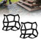 SWANEW 2 Stück Pflasterform DIY Schwarz Kunststoff Pflasterschablone Pflastermacher fachgerechter Außenbereich Trittplatten Gießformen solide und stabil 43x43x4cm