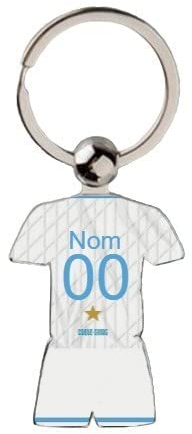 Coque Swag - Porte Clé Football Marseille 2020 2021Maillot Domicile Personnalisable avec Nom et Numéro - PC0008 Transparent