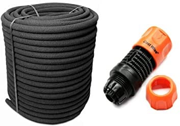 Special Sets - Porous Pipe Soaker Hose Leaky Garden Irrigation System 50m-100m + Pressure Regulator Water Saving Flexible Durable (1, 50m)