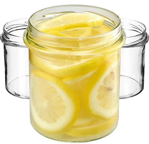 KADAX Lot de 100 pots à confiture, 350 ml, diamètre : 82 mm, sans couvercle, pour conserves de miel, champignons, confitures, miel