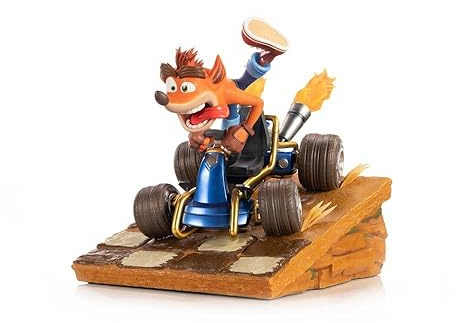 First 4 Figures - Crash Team Racing Nitro-Fueled (Crash In Kart) RESIN Statue, Black