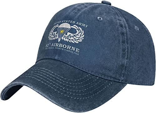 YINGD United States Army 82nd Airborne Denim Baseball Cap Hat Verstellbare Cowboyhut, #379, One size