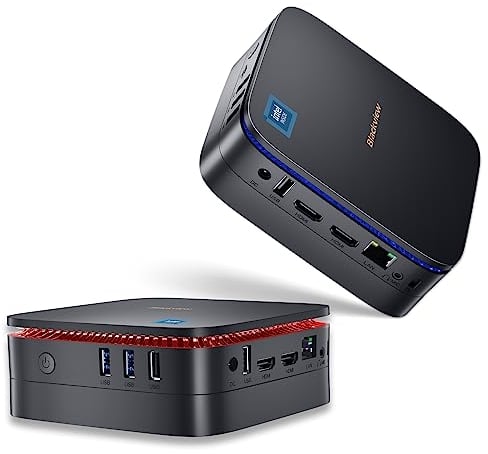 Blackview MP60 Mini PC, Intel 12th Gen N95(up to 3.4GHz) Micro Computer 16GB DDR4 RAM 512GB M.2 SSD, Mini Desktop PC 4K@60Hz HD Dual HDMI, Gigabit Ethernet, 5G WiFi/BT/USB3.0 * 2, Business, Heimkino
