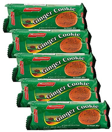 Maliban Ginger Nut | 80G | Authentic Taste | Tasty and Healthy | Highly Nutritive | Sri Lankan Origin (Pack of 5)