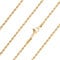 Ardú Mens Gold Rope Chain - 18 inch, 2.5mm Stainless Steel Gold Plated | Waterproof & Tarnish Resistant | Heavy Jewellery for Men