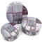 heimtexland ® 3er Set Gebäckdosen Keksdose Vorratsdose Weihnachten Plätzchen Geschenkbox Lebensmittel Aufbewahrung Metalldosen Typ658 Hüttenzauber Patchwork