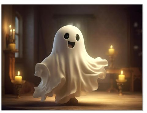 JOSUE Minimalistischer Halloween-Kürbis Leinwand Deko, Schwarz-Weiss Wand Bilder für Wohnzimmer Schlafzimmer Flur Deko -50x70cm Ungerahmt