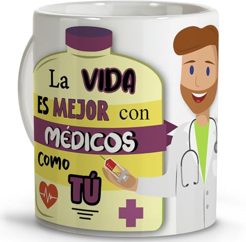 LolaPix Regalos medicos. Tazas originales para regalar. Regalos para medicos. Tazas personalizadas. Taza cerámica 330 ml.