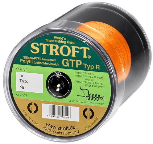 Stroft GTP Typ R Geflochtene Angelschnur 600m orange R1-0,150mm-4,5kg