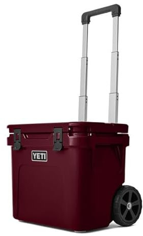 YETI Roadie 32 Wheeled Cool Box, Insulated Hard Cooler, Wild Vine Red