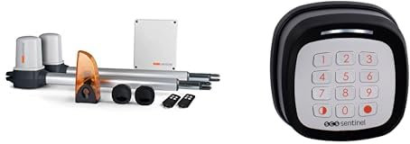 SCS Sentinel, MVE0100, Motorisation vérin Portail battant, 24V, 2 télécommandes & AAA0045 - Clavier de Codage Sans Fil pour Ouverture Portail Totale et Piétonne - Installation Facile