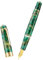 Asvine P20 Piston Fountain Pen Extra Fine Point, Green Marble Acrylic Gold Trim Smooth Writer Collection with Case Set