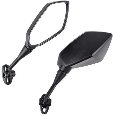 SCUASKJ Motorrad Rückspiegel Für Kawasaki Für Ninja 250 300 500 R Für ZX6R Für ZX9R Für ZX10R Für ZX14R Motorradspiegel Motorrad Rückspiegel Fall Lenkerendenspiegel Motorrad Spiegel(Schwarz)