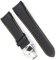 INSTR Lederarmband mit gebogenem Ende für Tissot T035 Automatc Man Uhrenarmband mit Stahlschnalle(16,22mm)
